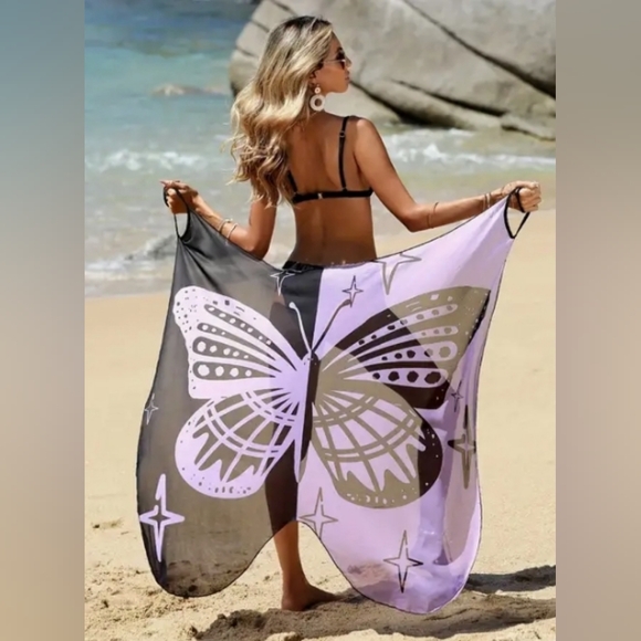 Other - NIP Butterfly Bathing Suit Wrap Coverup